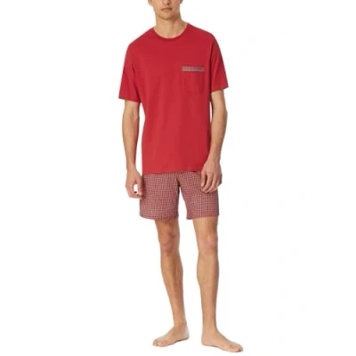 Afbeelding van Schiesser Comfort SET Pyjama, Heren, Maat: 62, Chilli rot