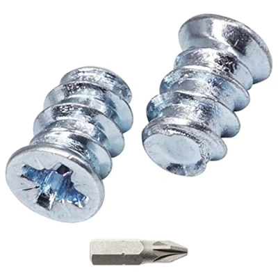 Afbeelding van SKIR&#039;CO (50 stuks) Verzinkte euroschroeven 5,8 x 9 mm, ladegeleiderschroeven, platte verzonken kop, scharnierschroeven
