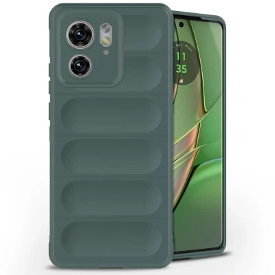 Afbeelding van Motorola Edge 40 Hoesje Siliconen en TPU (zacht) iMoshion Softcase/Backcover Donkergroen Telefoonhoesje