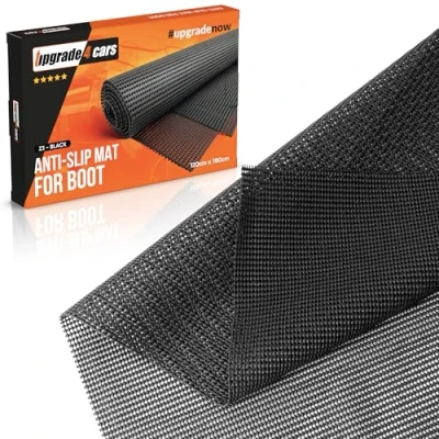 Afbeelding van Upgrade4cars Antislipmat, universeel, 120 x 180 cm, op maat te snijden, voor auto, kofferbak, tapijt, keuken, lade enz., multifunctionele zachte schuimmat, onderlegmat, zwart