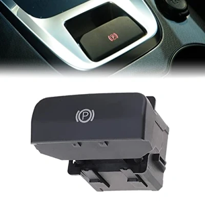 Afbeelding van FineBoing Elektrische Handrem Parking Remschakelaar 470706 Hand Brake Control Button Matte zwart Voor P eugeot 3008 5008