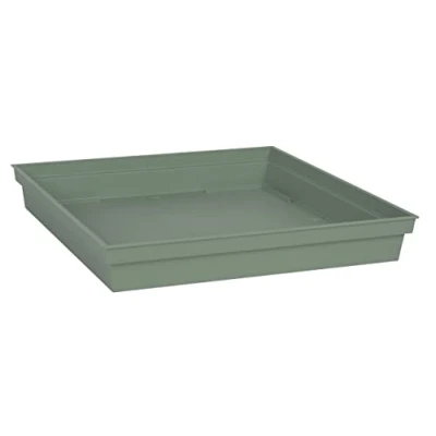Afbeelding van EDA Bloempot toscane groen kunststof vierkant L33 x B33 H5 cm