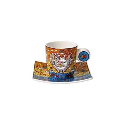 Afbeelding van Goebel James Rizzi Kop en schotel Espresso the Romance of Sea Porselein 10cm 100ml
