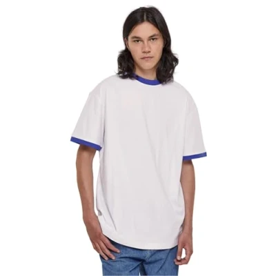 Afbeelding van Urban Classics Ringer TEE Tshirt basic, Heren, Maat: XXL, White royal