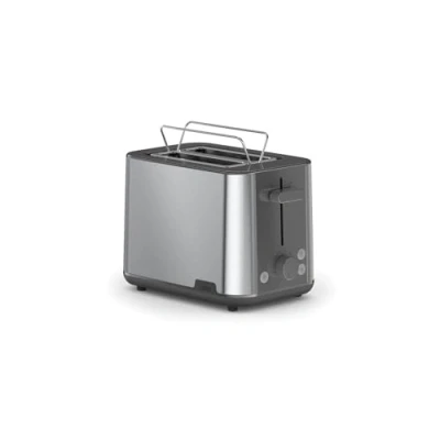 Afbeelding van Braun PurShine HT1510GY, broodrooster met 2 sleuven, 8 bruiningsniveaus, opwarm en ontdooifunctie, kruimellade, 900 W, grijs