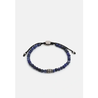 Afbeelding van Fossil JF04414040 Armband Beads staal edelsteen zilverkleurig blauw 4