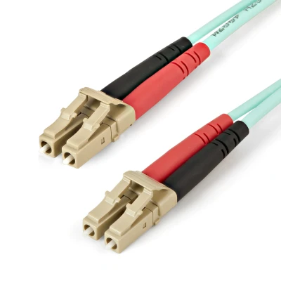 Afbeelding van StarTech.com Aqua OM4 Duplex multimode glasvezel kabel 100 Gb 50/125 LSZH LC/LC 1 m