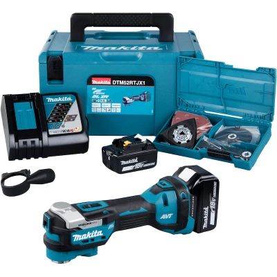 Afbeelding van Makita DTM52RTJX1 18V accu multitool met accessoires 2x 5.0Ah in Mbox