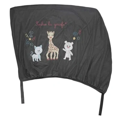 Afbeelding van Sophie de giraf Zonnescherm Auto Zonnewering voor kind Machinewasbaar Vanaf 0 maanden 56x59x0.5 cm 2 stuks