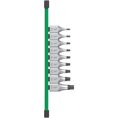 Afbeelding van MILWAUKEE 4932480822 doppenset 1/2&quot; FOUR FLAT op rail 9 delig