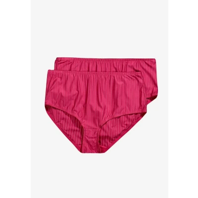 Afbeelding van Ulla Popken 2ERPACK Nadelstreifen HÖHER Geschnitten Slip, Dames, Maat: 58/60, Fuchsia