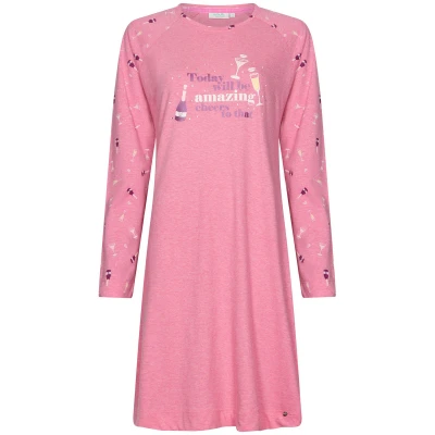 Afbeelding van Rebelle Nachthemd Cin Katoen/Polyester Roze Maat 48