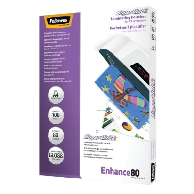 Afbeelding van Lamineerhoes Fellowes A4 Superquick 2x80micron 100stuks