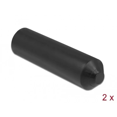 Afbeelding van Delock eindkappen met inwendige lijm 70 x 20 mm 2 stuks zwart