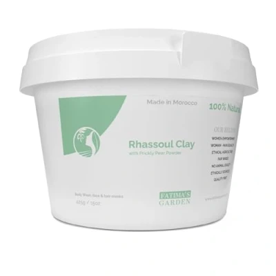 Afbeelding van Fatima&#039;s Garden Rhassoul met Vijgencactus Hydraterende Gezichts &amp; Haarmasker, 425g