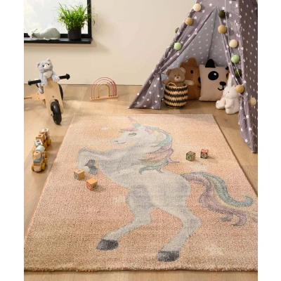 Afbeelding van Vloerkleed Eenhoorn Dreams Geel/meerkleurig 160x230 Cm
