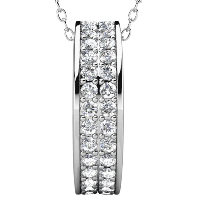 Afbeelding van Yolora Dames Ketting met Hanger Kalpa Camaka Kristallen Zilverkleurig 18K Witgoud Verguld Vrouwen Collier Zilver Sieraden Halsketting Luxe Giftbox Geschenkdoos Cadeau doos Exclusieve Geschenkverpakking Mooie Cadeauverpakking