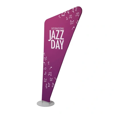 Afbeelding van Zipper Banner Triangle 108x255cm frame