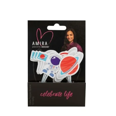 Afbeelding van Cake &amp; Cupcake Toppers Space 12 stuks