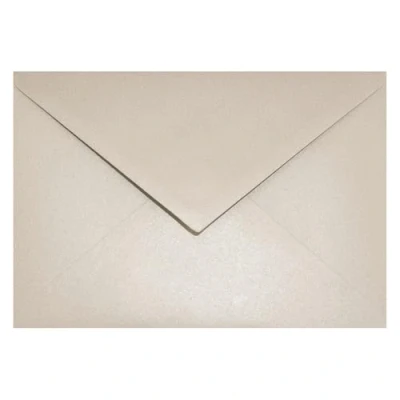 Afbeelding van Netuno 25 parelmoer zand C6 enveloppen 114x162 mm Aster metallic Sand spitse klep zonder venster effect voor uitnodigingen