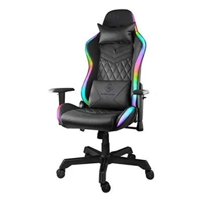 Afbeelding van Deltaco GAM 080 Gamestoel Kunstleer Zwart, RGB