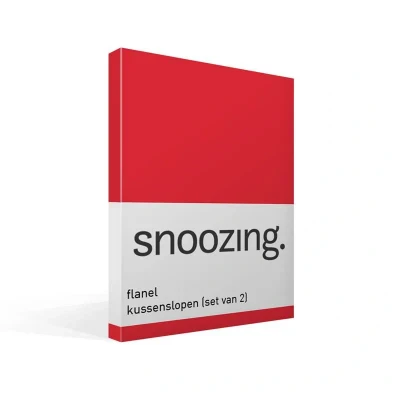 Afbeelding van Snoozing Flanel Kussenslopen Set van 2 60x70 cm Rood