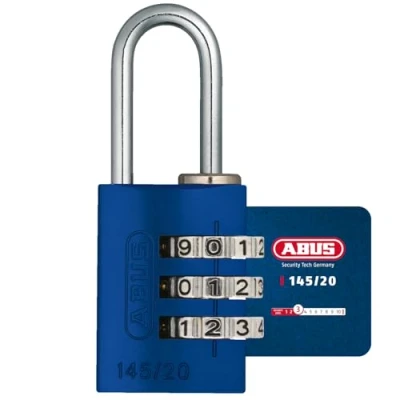 Afbeelding van ABUS 465680 145 / 20_AZUL_B Aluminium kaars combinacion 20 mm 3 digitos azul blister