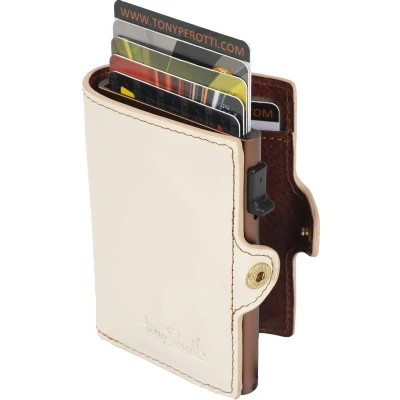 Afbeelding van Tony Perotti Furbo RFID Creditcardhouder met papiergeldvak Wit container Bruin