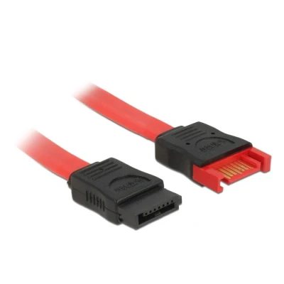 Afbeelding van Delock verlengkabel SATA 6 Gb/s mannelijk &gt; vrouwelijk 100 cm roo