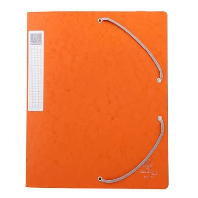 Afbeelding van Exacompta 14017H Set van 10 premium verzameldozen met elastiek, 40 mm breed, extra sterk Colorspan karton rugetiket, voor DIN A4, archiefdoos, documentenbox, tekenbox, verzamelmap, oranje