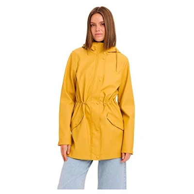 Afbeelding van Vero Moda Tall Vmmalou Coated Jacket Regenjas, Dames, Maat: Large, Amber gold