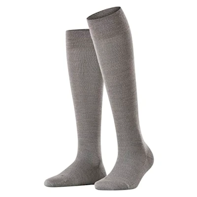 Afbeelding van Falke Sensitive Berlin Softtop Suitable FOR Diabetics Kniekousen, Dames, Maat: 39 42, Light grey mel