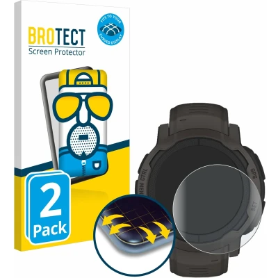 Afbeelding van BROTECT Screenprotector voor Garmin Instinct 2 / Solar Folie Beschermfolie matte volledig dekking (2 Stuks)