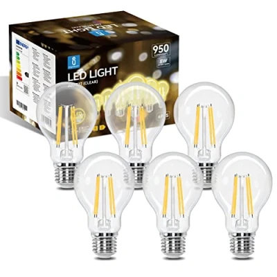 Afbeelding van Aigostar 10ZCO LED Lichtbron Filament lamp A60 E27 fitting 8W 2700K Set van 6 stuks