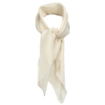 Afbeelding van TigerTie Fijne chiffon sjaal voor dames, effen kleur, afmetingen 58 cm x cm, beige, Nickituchgröße: ca. Länge Breite