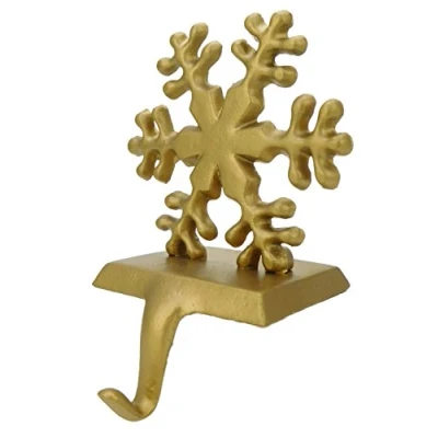 Afbeelding van Gevormde Kous Hangers Kerstversiering (Gold Snowflake)