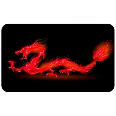 Afbeelding van Silent Monsters Muismat Grootte S (24 x 20 cm), Mouse Pad Design: Rood Draak, Laser Besnoeiing Rand, voor Bureau en Gaming, Mousepad Antislip rubberen basis