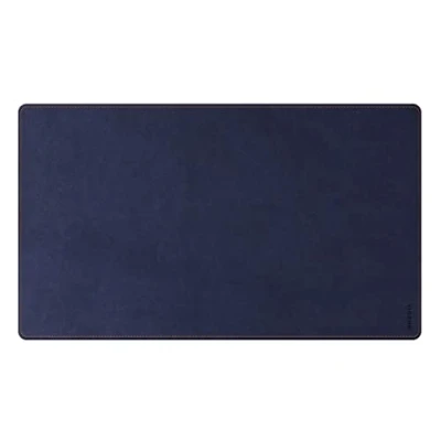 Afbeelding van RHODIA 194245C Sous Main Souple Bleu Nuit Taille S (60x35 cm) Simili Cuir Piqûres Sellier Orange Collection Home Office Rhodiarama Organisation de Bureau &amp; Rangement Design