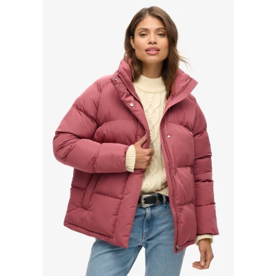 Afbeelding van Superdry Vrouwen Halflange Pufferjas Roze Grootte: 34