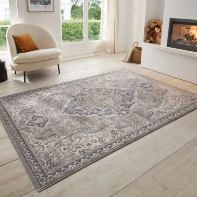 Afbeelding van Vloerkleed Vintage Genevieve 240x340cm Creme 123vloerkleed.nl is de online webshop voor vloerkleden en woonaccessoires.
