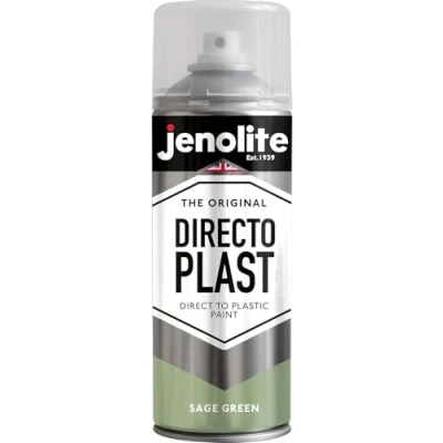 Afbeelding van JENOLITE Directoplast glansspuitverf SAGE GREEN 400ml Multi Surface Spuitverf Voor alle soorten kunststof Geen primer nodig RAL 7494C