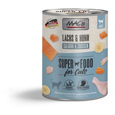 Afbeelding van 6x800g Zalm &amp; Kip MAC&#039;s Kattenvoer