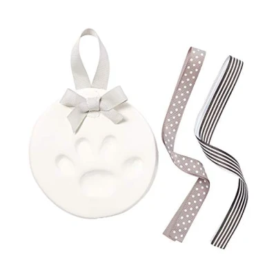 Afbeelding van Pearhead Pet Paw Print Keepsake Kit DIY hangende klei aandenken voor honden en katten, gemakkelijk aan de lucht drogen klei, geen rommel, perfect nieuwe eigenaren van huisdieren gedenkteken,
