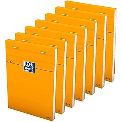 Afbeelding van Oxford notitieblok 160 pagina&#039;s klein geruit 5 x (10 stuks oranje