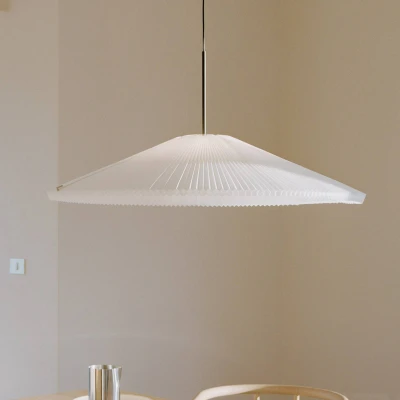 Afbeelding van New Works LED hanglamp Nebra, Ø 90 cm, wit, aanpasbaar