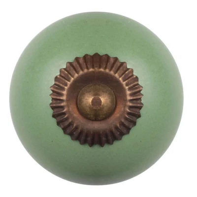 Afbeelding van Meubelbeslag Meubelknop 40mm groen brons