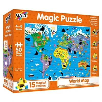 Afbeelding van GALT Toys Magic Puzzle World Map (James 1)