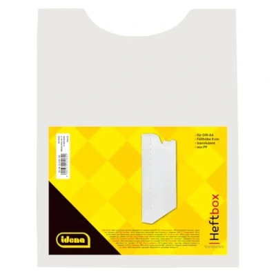 Afbeelding van Idena 225164 Dossierdoos, voor DIN A4, staand formaat, uit PP, inhoud 4 cm, transparant, 1 st.
