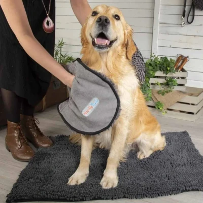 Afbeelding van Scruffs Noodle Towel Absorberende Microvezel Handdoek voor Honden Grijs
