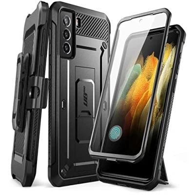 Afbeelding van Supcase 360 Backcase met screenprotector Geschikt Voor Samsung S21 FE Zwart